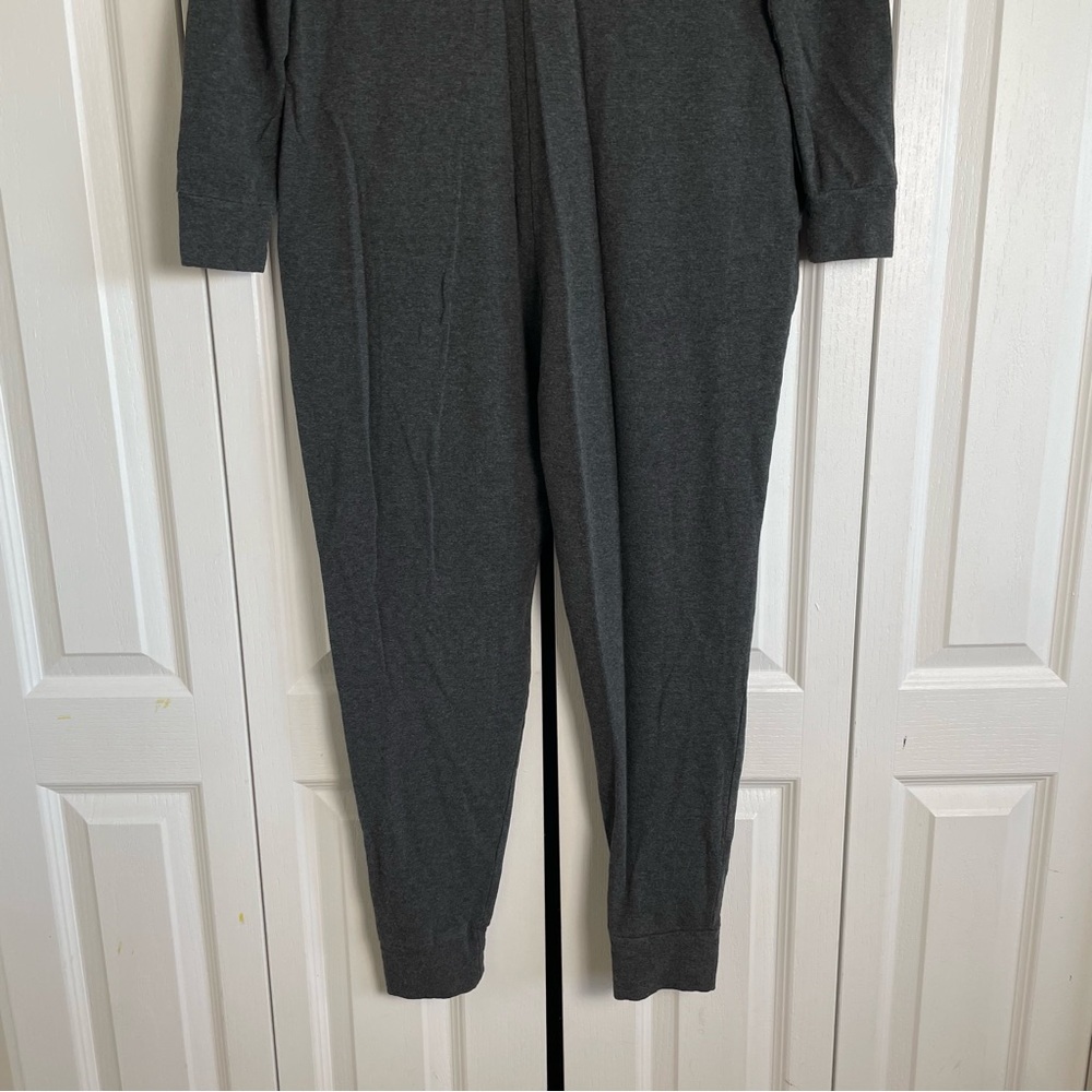 Smash + Tess Long Sleeve Hooded Jumpsuit Women’s M Charcoal Gray Zip Super Soft - Picture 10 of 15
